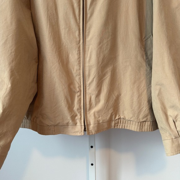 London Fog Mens Tan Harrington Jacket zip Khaki Outerwear sz XL - Picture 3 of 7